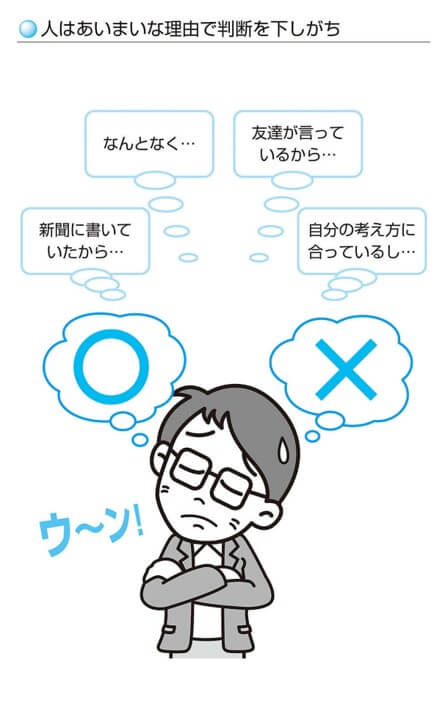 人はあいまいな理由で判断を下しがち